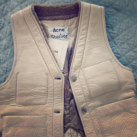 Acne Studios Jackets & Blazers - NEW Acne Studios cream leather vest.